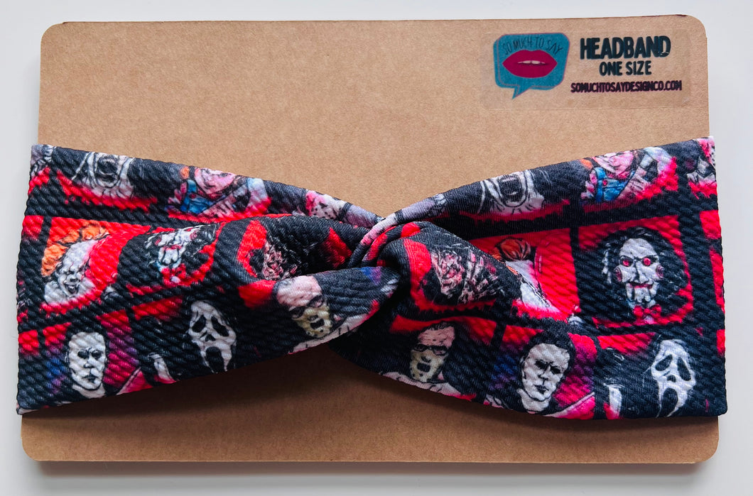 Horror Red Square Headband