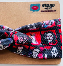 Load image into Gallery viewer, Horror Red Square Headband
