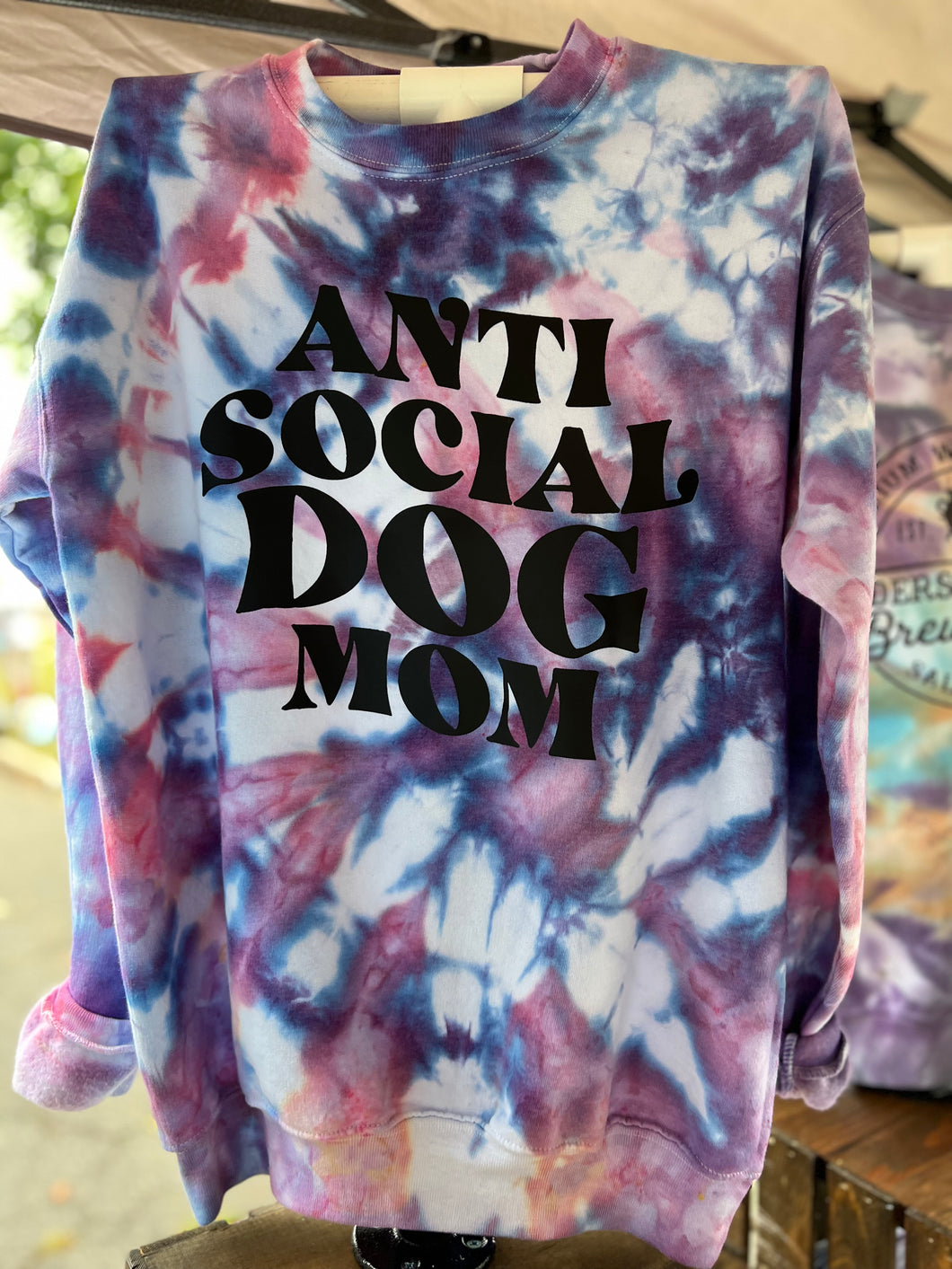 Anti social dog mom crewneck